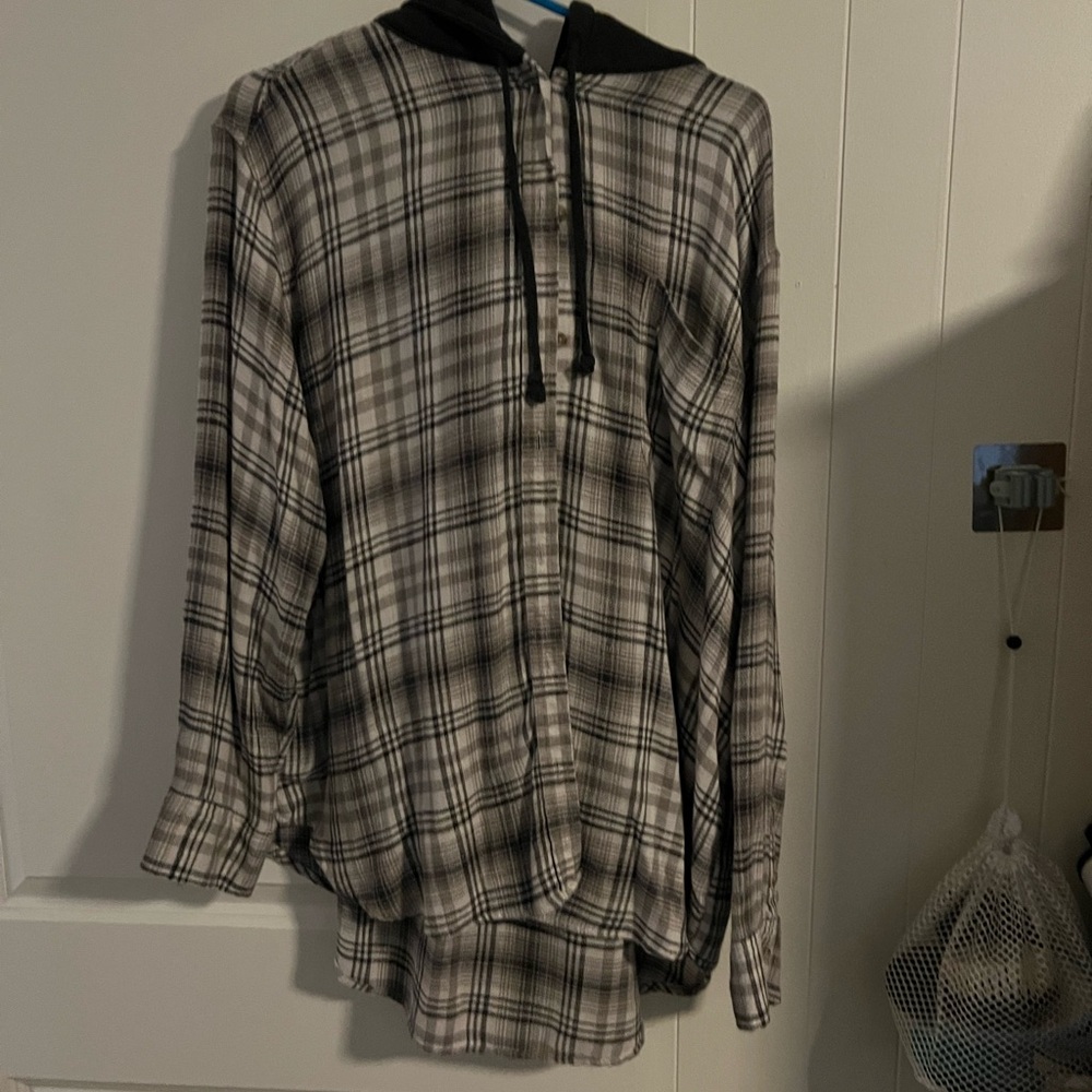American Eagle flannel hoodie